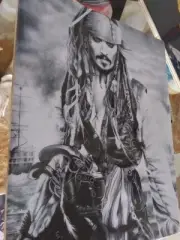 Jack Sparrow sketch Fan Art Wooden Wall Hanging