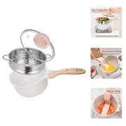 2.5 Quart Saucepan with Steamer Basket, Small Sauce Pot with Lid，Nonstick Coa...