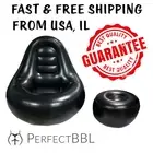 BBL sofa chair lounger with hole and ottoman inflatable BLACK