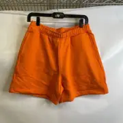 GYMSHARK Rest Day Sweats Shorts Women's Size M Blaze Orange Marl