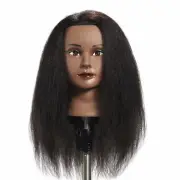 Hairginkgo 100% Real Hair Mannequin Head Hairdresser Training Head Manikin