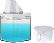 TOWEBOORY Laundry Detergent Dispenser, Airtight Fabric Softener Dispenser with Measuring Cup, Transparent Washing Powder Storage Container, Reusable Softener Storage Bottle (700ml)