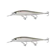 2x 13 Fishing 110mm Whipper Snapper Jerkbait Fishing Lures - Casper Shad