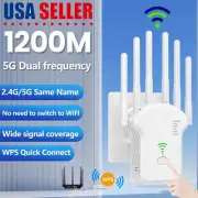1200Mbps Wifi Range Internet Extender 5G Wireless Repeater Signal Booster Router