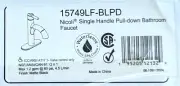 Delta Nicoli Pull-Down Single Hole Bathroom Faucet, Matte Black, 15749LF-BLPD