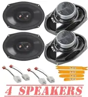 Infinity 6x9" Front & Rear 3-Way Door Speakers for 2009-2023 Dodge RAM 1500,2500