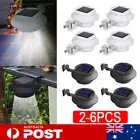 2-6PCS LED Solar Powered Gutter Light Outdoor Security Garden Wall Fence Lights