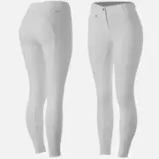 Horze Women's Active Silicone Grip Full Seat Riding Breeches - White - US26