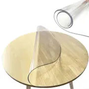 5 Sizes Clear Pvc Table Cover Protector Round Pvc Tablecloth 2.0mm Thick Desk Pad Mat Waterproof Vinyl Table Protector Transparency 70cm
