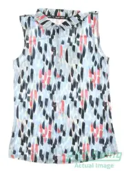 New Womens Puma Cloudspun Three Brush Sleeveless Polo Small S Multi MSRP $55