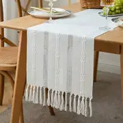 Farmhouse Table Runner, Rustic Table Runners 14*48 inches Widehollow Off White