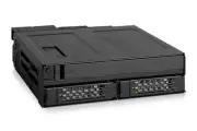Icydock MB602SPO-B ToughArmor - 2 x 2.5" SAS/SATA SSD/HDD & (Ultra) Slim ODD