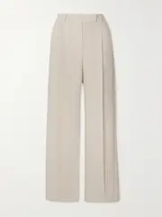 [Brunello Cucinelli] Brunello Cucinelli - Pleated Woven Straight-leg Pants - White - IT42 IT 42 White