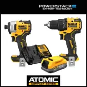 DEWALT Drill/Driver 1/2" + Impact Driver 1/4" 20V Brushless w/ 1.7Ah Starter Kit