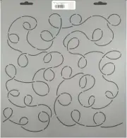 Continuous Line Quilting Stencil Large Loop Swirl Background 11" Quilt Template
