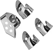MUELODSIC Stainless Steel Guitar Picks Set 4pc Banjo Finger Picks Thin Plectrums for Acoustic/Electric Guitars Protectors