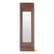 35.75 INCH RECTANGULAR MANGO WOOD TRAY FRAMED WALL MIRROR