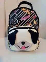 Betsey Johnson Kitsch Mini Backpack Halloween Treats Vampire Puppy Dog Purse NWT