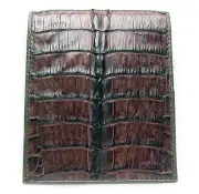 DARK BROWN CROCODILE ALLIGATOR TAIL SKIN LEATHER MEN'S CLASSIC WALLET NEW