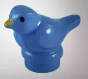 LEGO Small BLUE Azure BIRD Black Eyes Orange Beak Minifig Pet Animal NEW