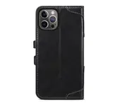 C49 Black Smartphone Cover Snap Button Credit Card Holder Leather Bumper Flip Type Protective Shell for Iphone 13 Case