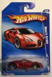 2010 Hot Wheels Hot Auction Satin Red Bugatti Veyron Wal-Mart exclusive