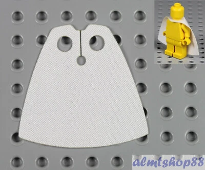 White Cloth Cape For LEGO Minifigures - Fabric Robe Cloak Lord Of The Rings Jedi