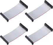 uxcell 4 Pcs IDC Flat Ribbon Cable, 2.54mm Pitch 43mm Width 10cm Long 34 Pin FC to FC Flat Ribbon Connector Jumper Wire for PC, LED Displays