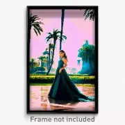 Pixel Art Poster - Glamorous Oasis (8 Bit Psychedelic Trippy Video Game Print)
