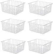 Y.Z.Bros Freezer Storage Organizer Baskets, Household Refrigerator Chest Organization with Built-in Handles for Cabinets, Pantry, Closets, Bedrooms