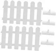 1 Set Fence Yard Fence Barrier Fence Dog Fences Pathway Fence Decorative Trellis Fence Garden Panel Outdoor Tree Fence Decorative Fencing PVC Garden Fence PVC Outdoor Fence White SEWOART