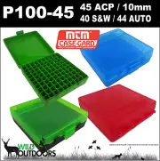 MTM CASE-GARD P-100-45 Handgun Ammo Box Green