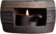 domoi Japanese Coarse Pottery Handmade Teapot Warmer Ceramic Retro Tea Heater Candle Stand Tea Stove Teapot B