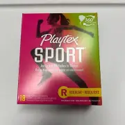 Playtex Sport Regular 360° Tampons 18 Count Fragrance-Free Plastic Applicator