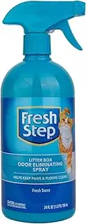 Fresh Step Cat Litter Box Odor Eliminating Spray | Cat Deodorizer Spray for Litter Box | Odor Neutralizing Cat Spray Cat Product for All Cat Litter | 24 Ounces