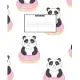 Notebook: : Sweet Pandas Composition Notebook with Pandas Sitting on Donuts with Pink Icing - 7.50