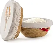Round and Oval Cotton Rope Banneton Bread Proofing Basket Set