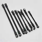 LOXIFE 8PCS/Set Aluminum Alloy Link Rod ABS Rod End, for 1/10 RC Crawler Car D90 D110 90234 RC Car Suspension Arm