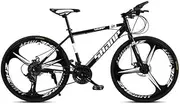 Mountain Bike Adult Mountain Bike 26 inch Double Disc Brake One Wheel 30 Speed Off-Road Speed Bicycle Men and Women,A,A