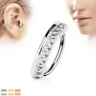 CZ Surgical Steel Ear Cartilage Earrings Daith Tragus Helix Hoop Nose Rings