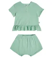 [Il Gufo] Il Gufo Baby cotton T-shirt and bloomers set M 12 green