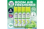 4 Pack Fresh Citrus Air Fresheners Eliminates Odours 200g