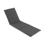 CostwayOutdoor Chaise Lounge Cushion with Hook and Loop Fastener Fixing Straps-Dark Grey
