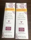 2 BOXES Burt's Bees SPF 30 Firming Day Lotion Renewal Bakuchiol 1.8 oz