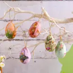 6 件裝復活節彩蛋掛創意編織籃彩蛋復活節裝飾裝飾品場景佈置