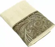 Avanti Fingertip Towel Bradford Bathroom 11x18 Paisley Linen Beige