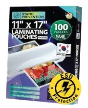 11x17 in, 100 Pack, 5mil Thermal Laminating Pouches – Clear Finish for