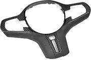 KANGYEBAIHUODIAN Carbon Fiber Car Steering Wheel Panel Decoration Cover Trim Frame Fit for BMW G01 G02 G30 M5 F90 F98 X3M X4M(Vehicle Model)