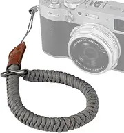 SMALLIRG Camera Wrist Strap, Universal Braided Camera Hand Strap, Adjustable Safety Strap Compatible for DSLR or Mirrorless Camera, Gray- 5055