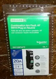 QO 20A Combination Arc Fault: AF with Plug on Neutral Circuit Breaker #QO120PAFC